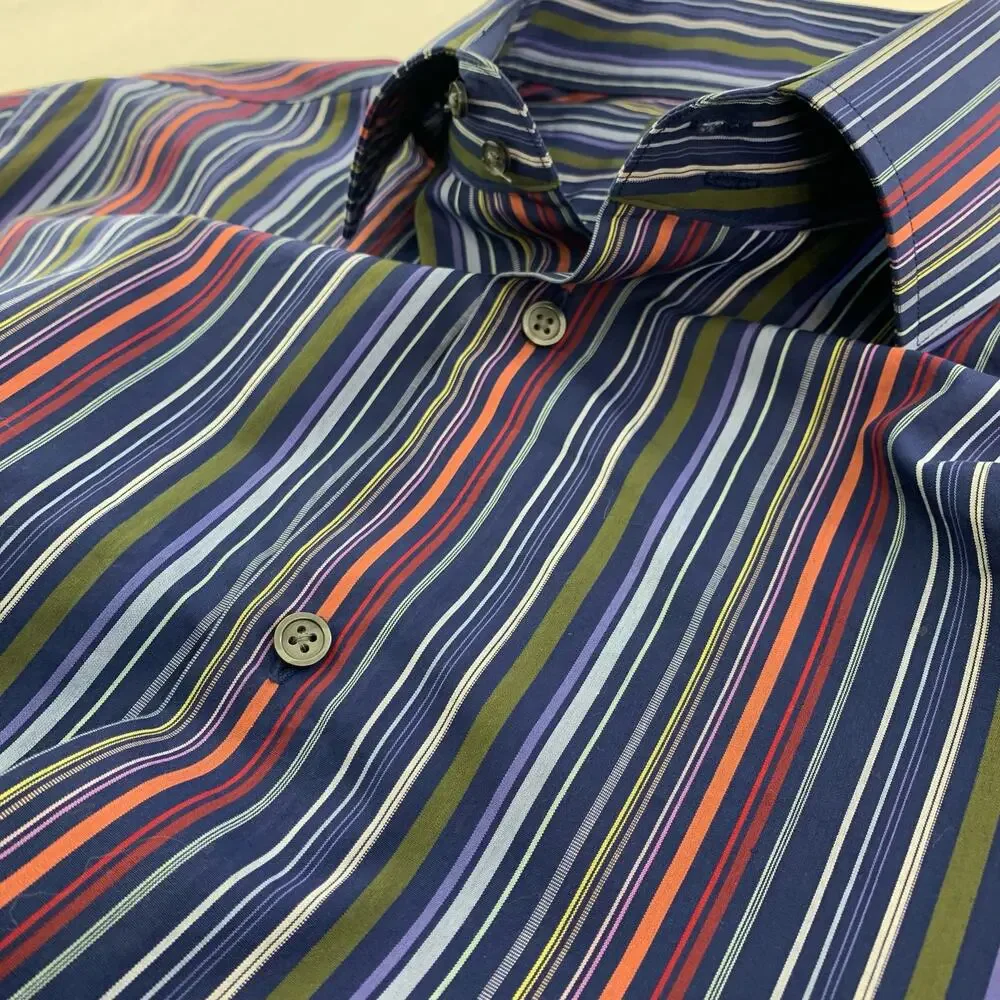 Banana Republic Multicolored Striped Button Down Shirt